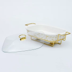 ceramic 3pcs chafing dish set