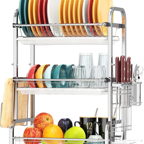 3 tier large capacity kitchen rack
