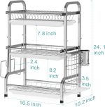 3 tier large capacity kitchen rack