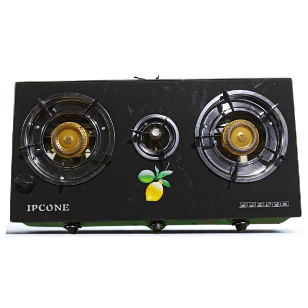 ipcone 3 burner glass top gas cooker